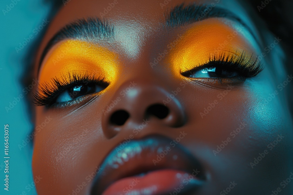 Fototapeta premium Woman's Face with Bright Makeup