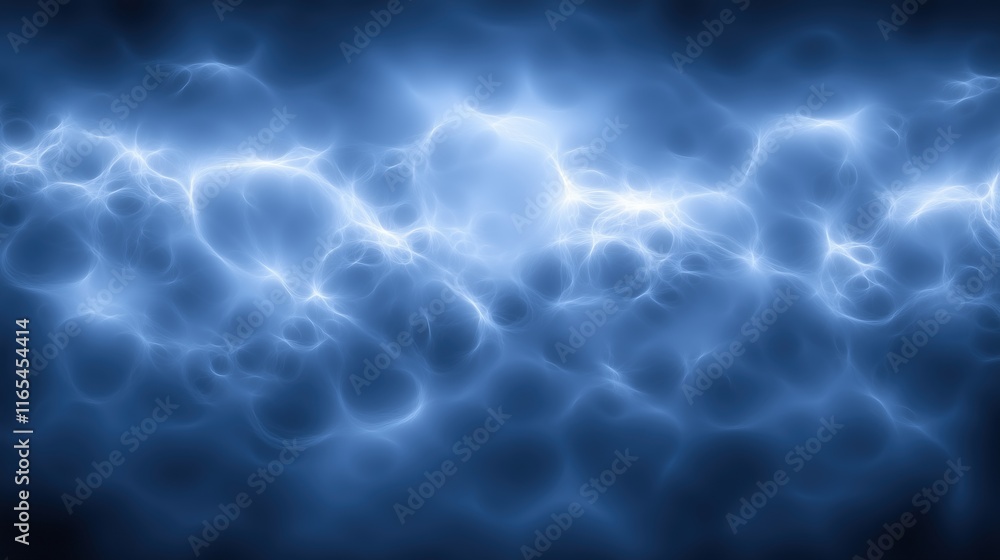 Blue luminous plasma with electric currents. Energy and science visualization Blue luminous plasma with electric currents. Energy and science visualization