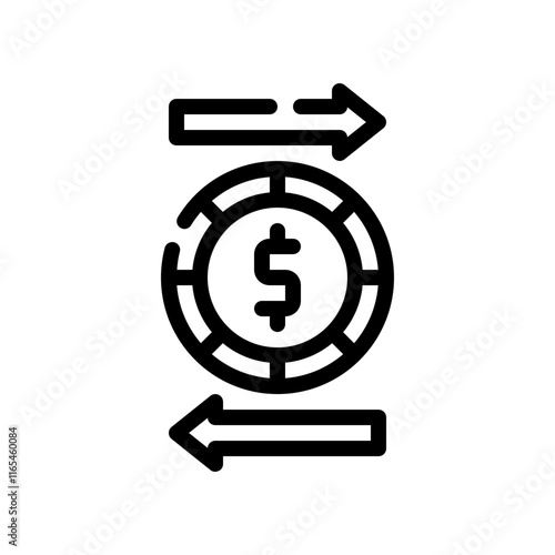 money transfer line icon