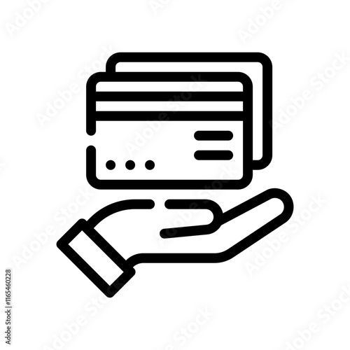 credit card line icon