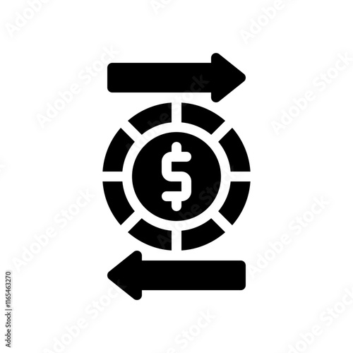 money transfer glyph icon