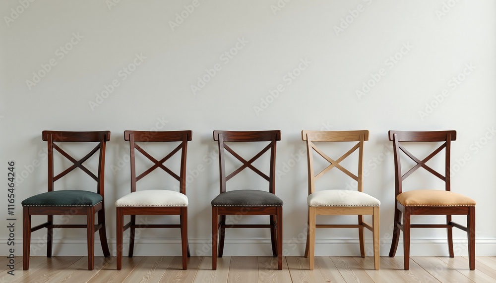 Elegant X-Back Dining Chairs in Various Wood Tones