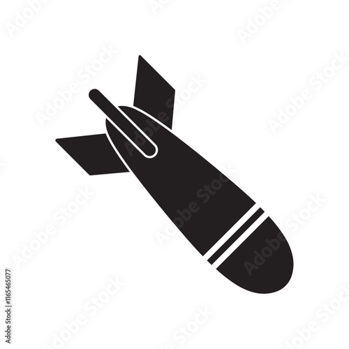 missile bomb flat icon vector