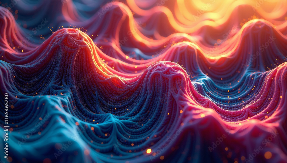 Obraz premium Abstract Colorful Digital Wave Texture Design