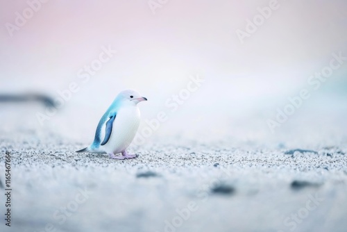 Iridescent penguins in a serene Antarctic setting photo