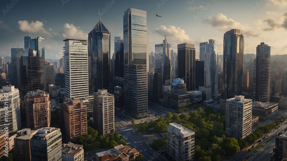 Obraz premium cityscape_hyperrealistic