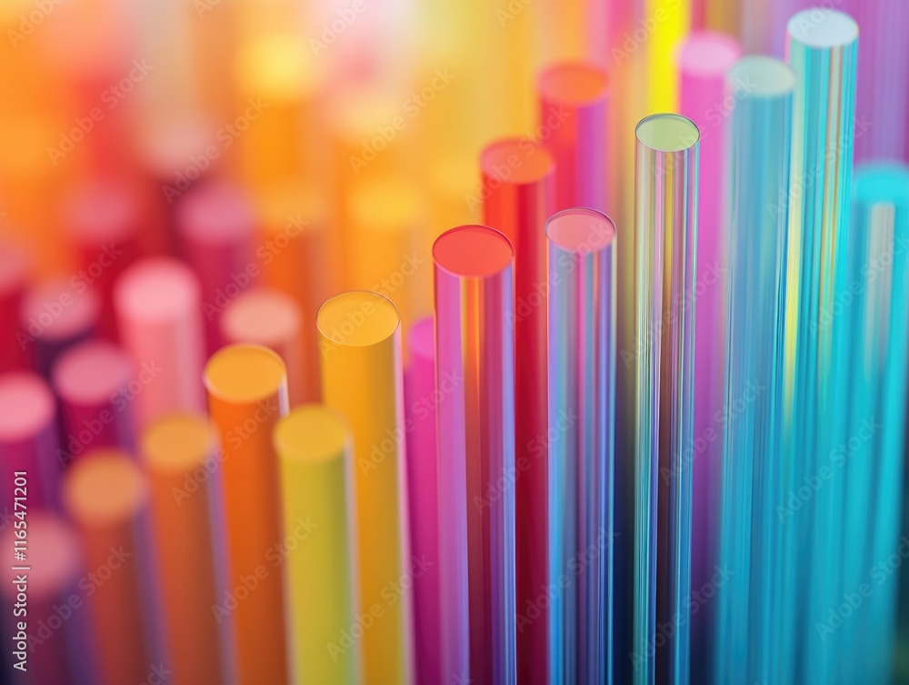 Close-up of colorful drinking straws Close-up of colorful drinking straws