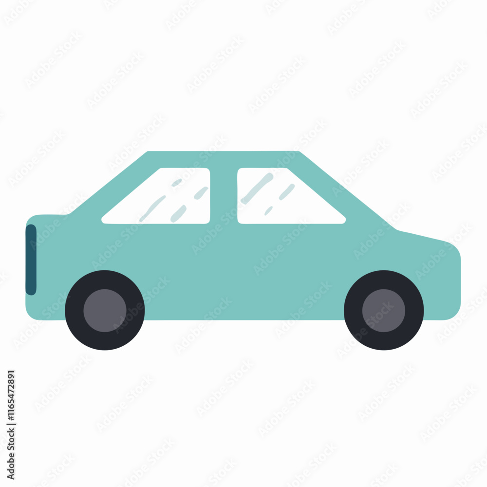 Modern Flat Car Illustration for Transportation, Automotive, and Design Projects Modern Flat Car Illustration for Transportation, Automotive, and Design Projects