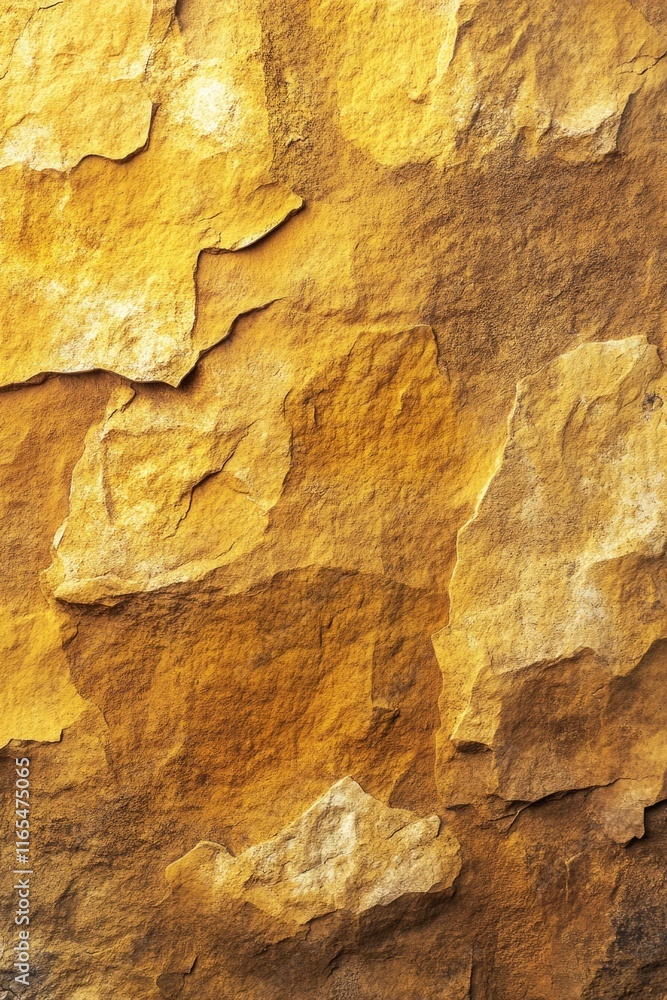 Fototapeta premium Yellow Rock Wall Close-Up