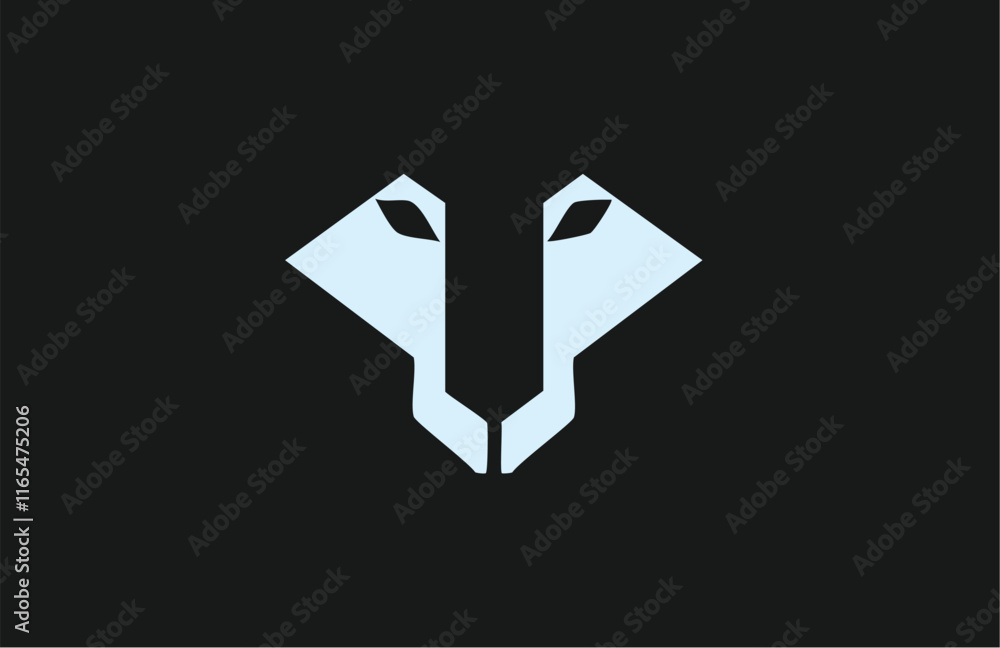 tiger Animal Flat Logo Minimal 