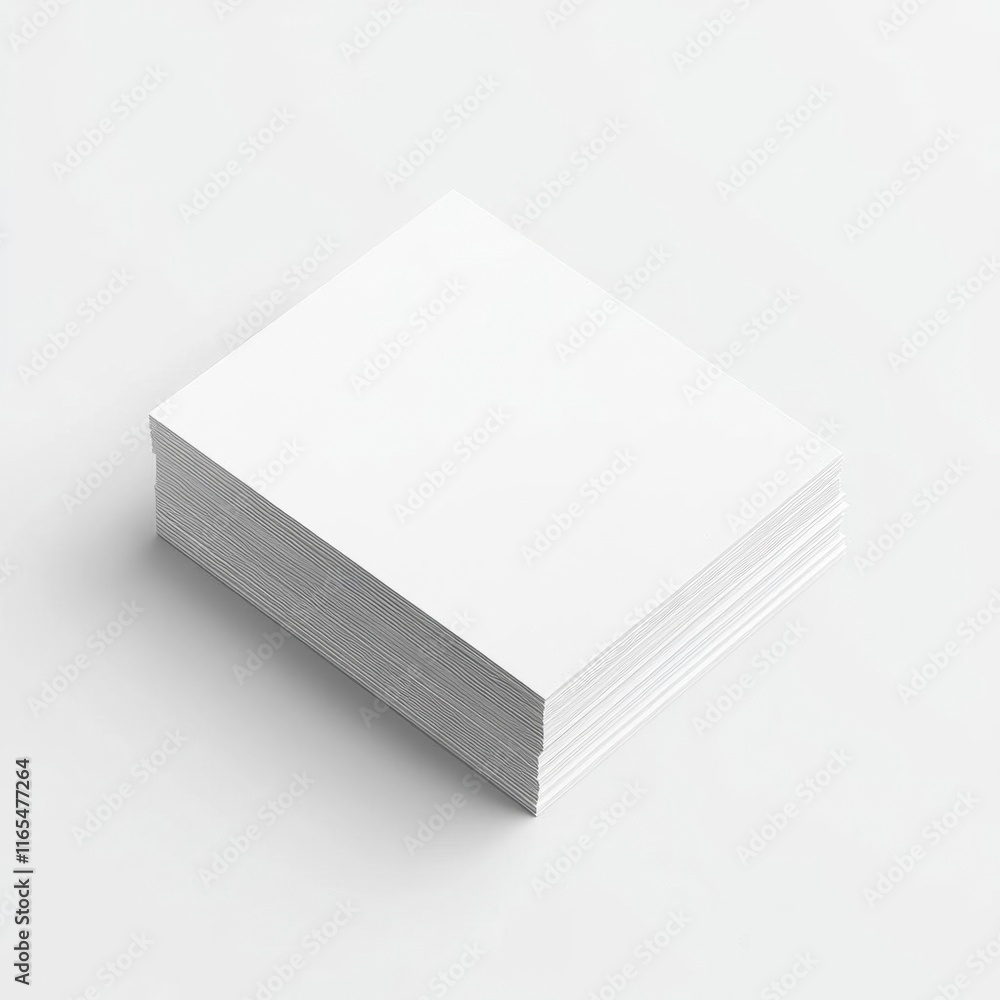 Stack of Blank Paper Mockup Stack of Blank Paper Mockup