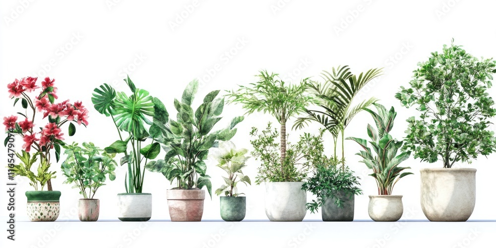 Obraz premium Potted Plants Side by Side