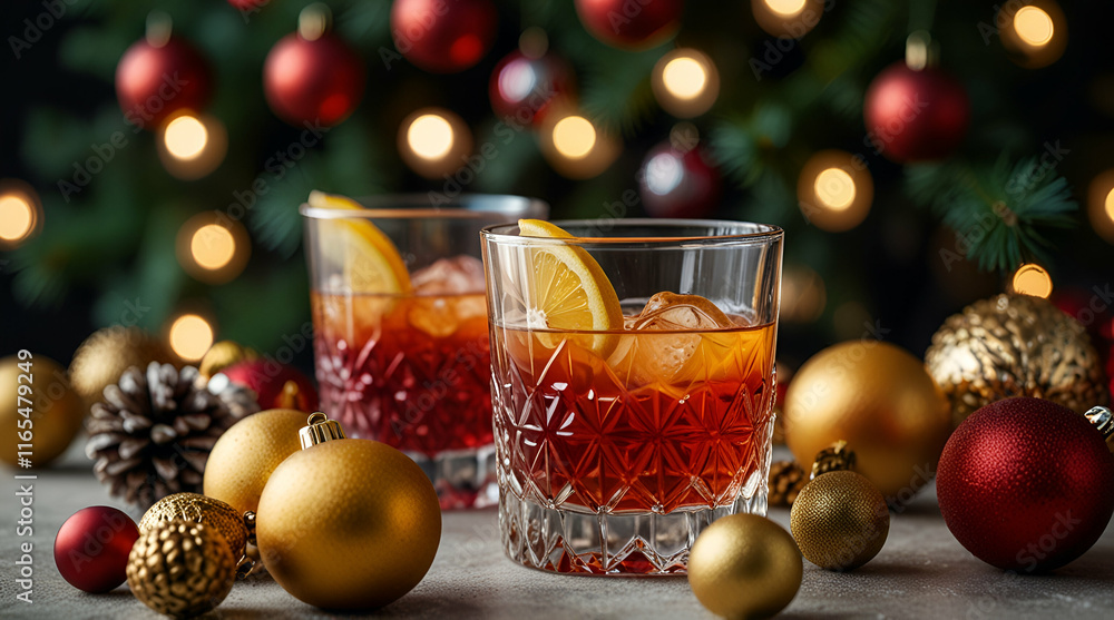 Festive Christmas drinks surrounded by holiday decorations, Christmas, drinks, festive, decorations, holidays, celebration,generative.ai
Festive Christmas drinks surrounded by holiday decorations, Christmas, drinks, festive, decorations, holidays, celebration,generative.ai