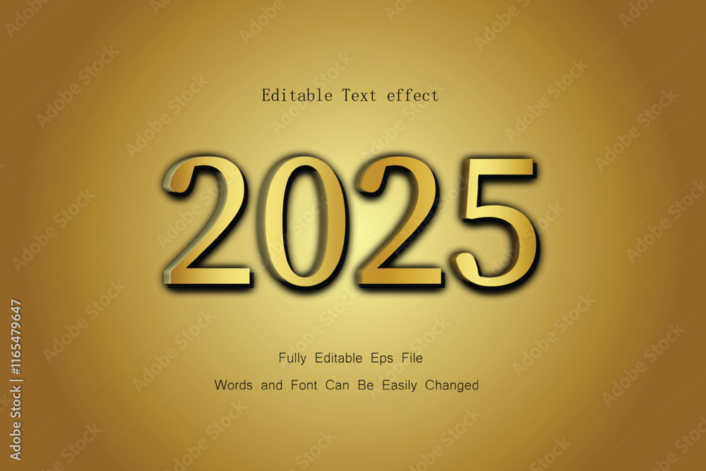 Editable New Year 2025 Golden Text Effect with Luxurious Metallic Style
Editable New Year 2025 Golden Text Effect with Luxurious Metallic Style