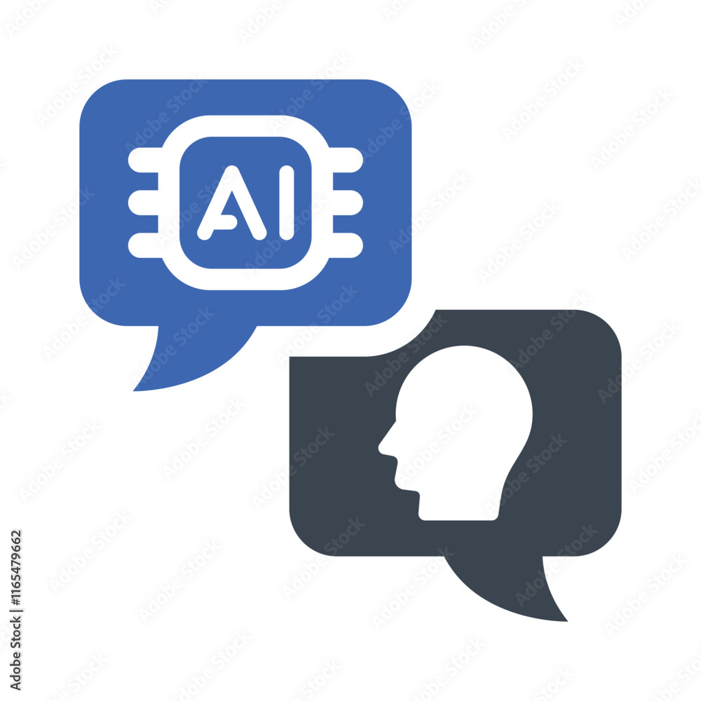Ai chatting icon Ai chatting icon