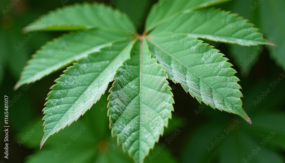 Close-up of a Vibrant Green Leaf Close-up of a Vibrant Green Leaf