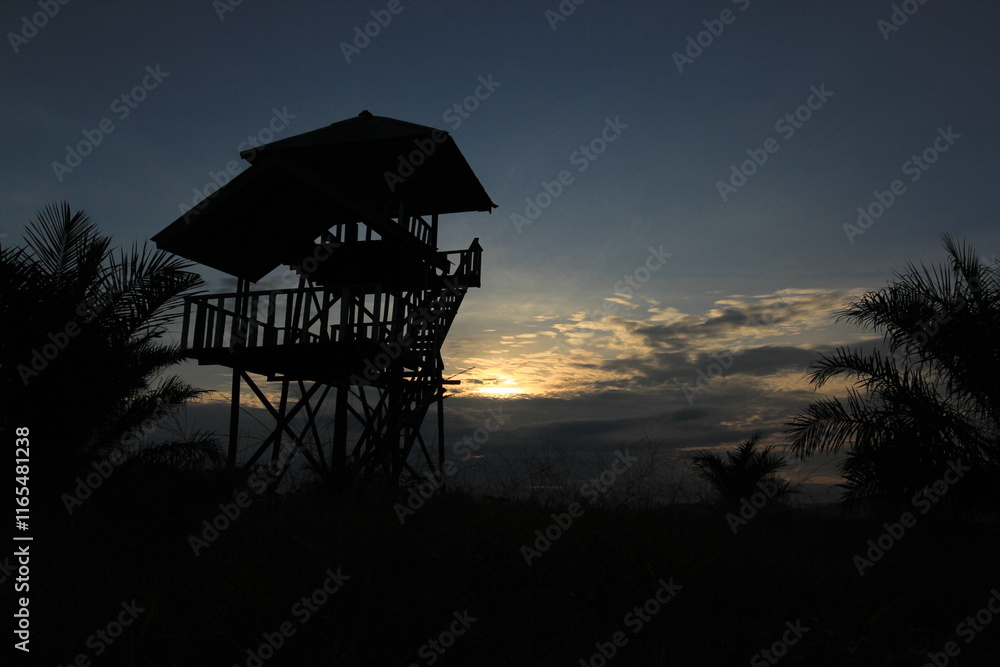Viewing towers are used to monitor the surrounding area Viewing towers are used to monitor the surrounding area
