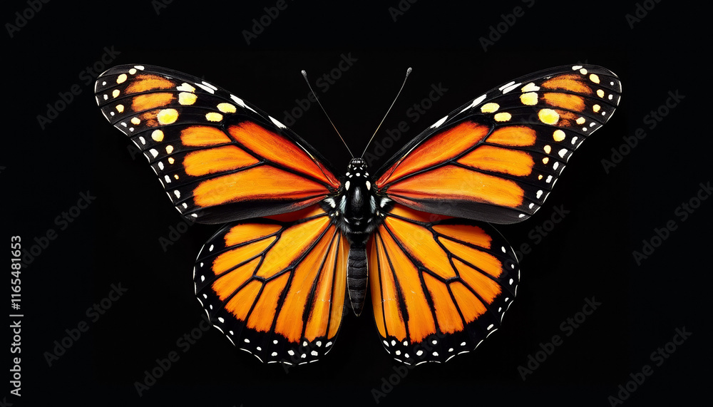 Naklejka premium Stunning Monarch Butterfly in Vivid Detail
