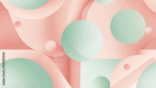 Wallpaper Mural Elegant abstract design featuring soft shapes and harmonious colors crafting a serene atmosphere for modern decor or artistic inspiration Torontodigital.ca