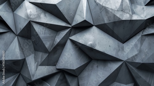 Wallpaper Mural Dark gray concrete geometric wallpaper forming triangular shapes creates a modern and abstract design Torontodigital.ca