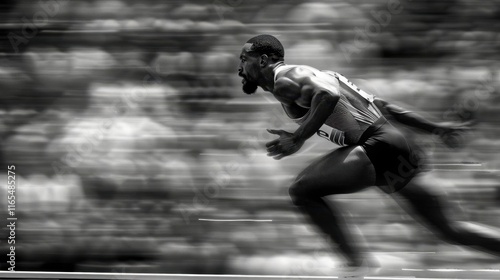 Blurry Motion of a Runner on the Track