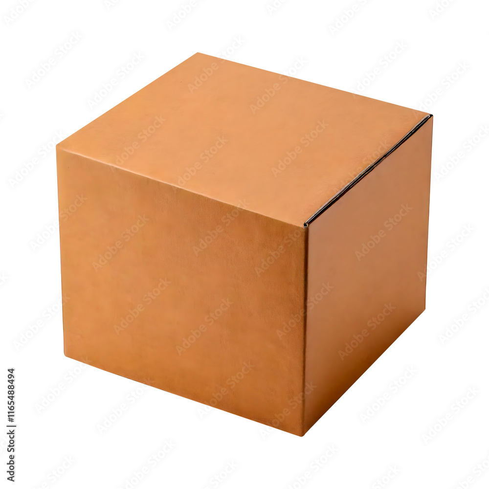 a brown cardboard box with the lid closed on a white background a brown cardboard box with the lid closed on a white background