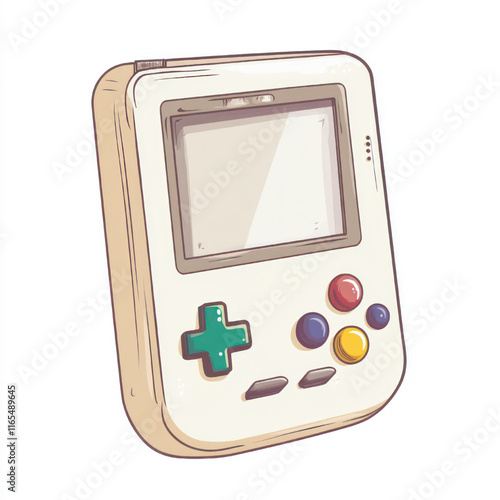 side view of a minimalist stick console game