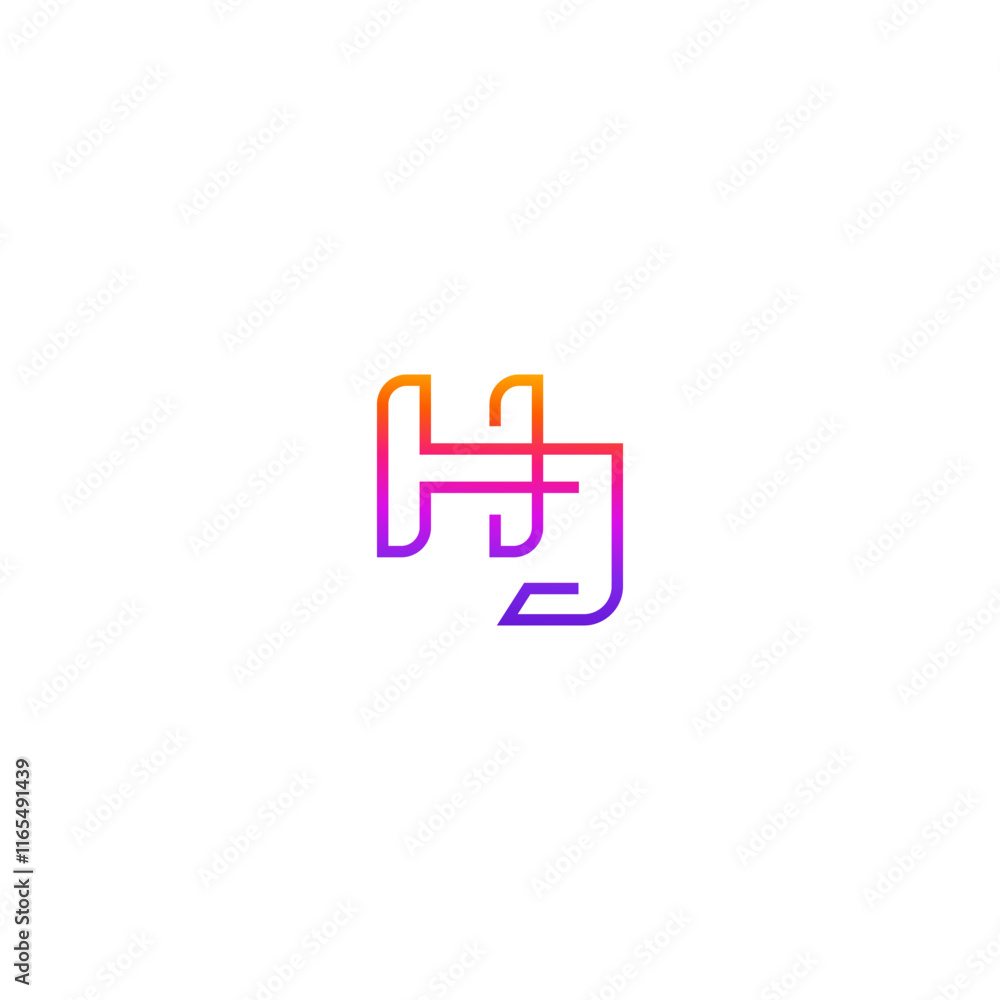 Creative HJ, JH letter logo design template elements. Modern abstract digital alphabet letter logo. Creative HJ, JH letter logo design template elements. Modern abstract digital alphabet letter logo.