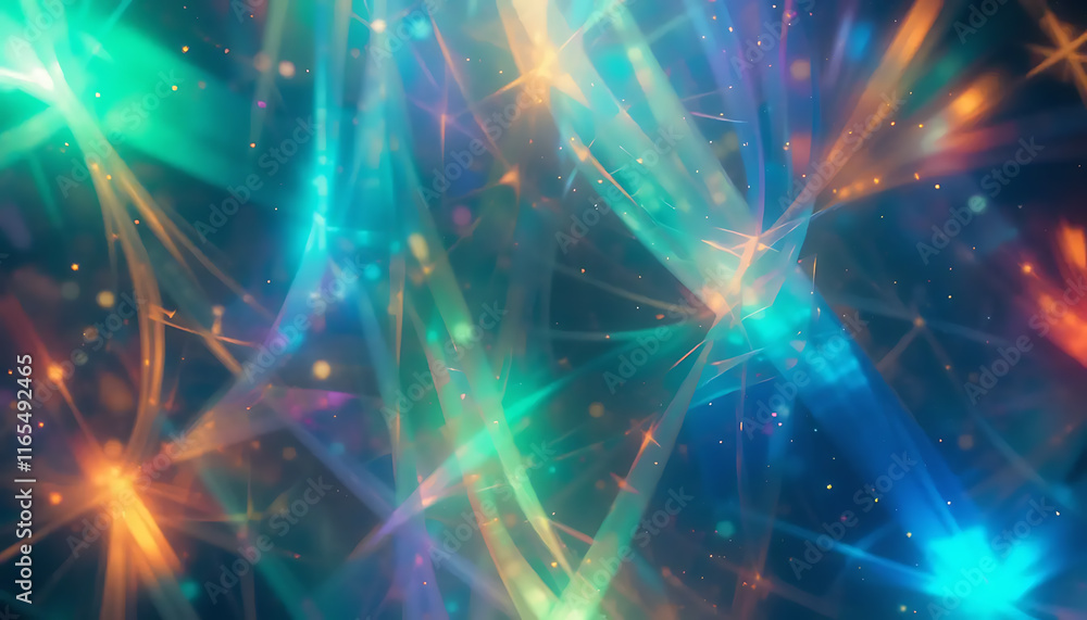 Fototapeta premium Abstract Cosmic Nebula: A Symphony of Light and Color