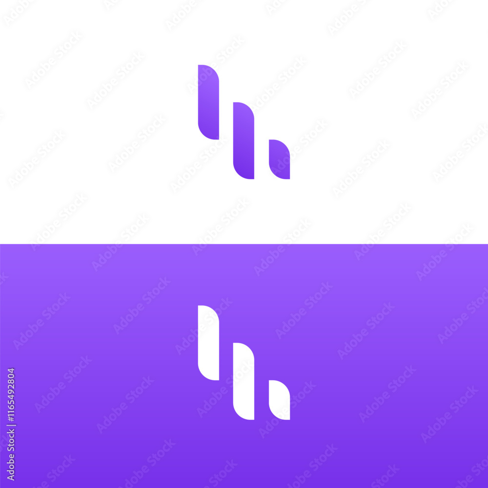 Obraz premium Creative HH letter logo design template elements. Modern abstract digital alphabet letter logo.
