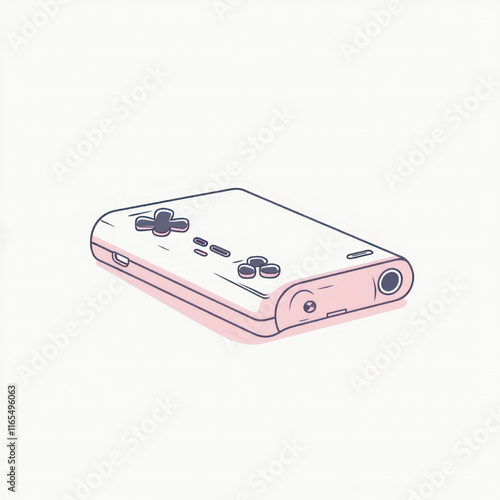 side view of a minimalist stick console game