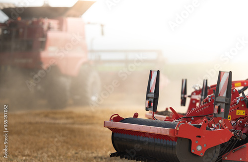 Preparation for work of agricultural equipment. photo