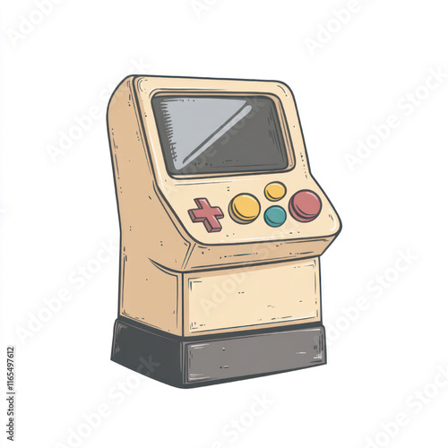 side view of a minimalist stick console game