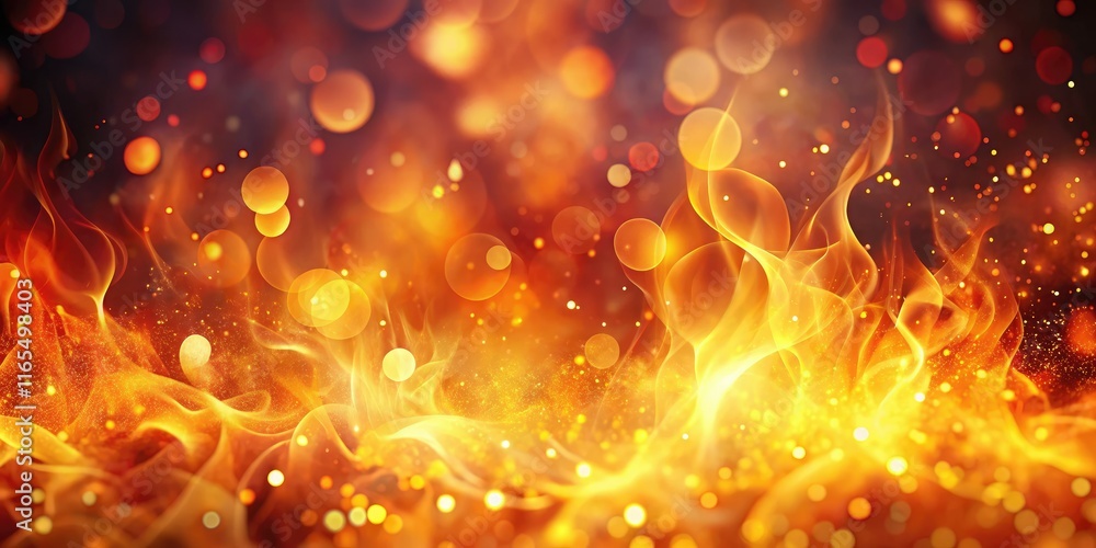 Fototapeta premium Abstract Fire Bokeh Background Graphic Design