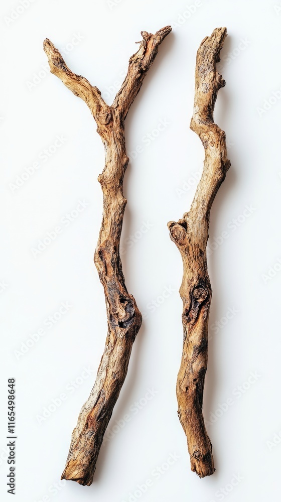 Fototapeta premium Two Rustic Branches - A Nature Inspired Still Life