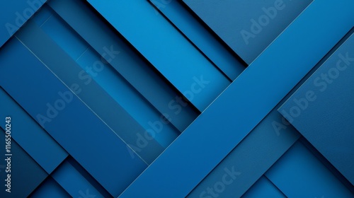 Modern blue abstract background featuring overlapping geometric shapes creating a dynamic and visually appealing design