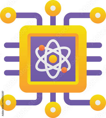 Gradient color illustration for Science microchip