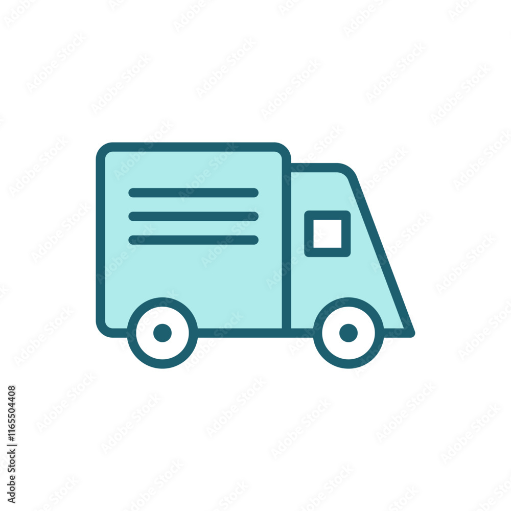 Delivery car vector icon, package delivery truck symbol flat design. Delivery car vector icon, package delivery truck symbol flat design.