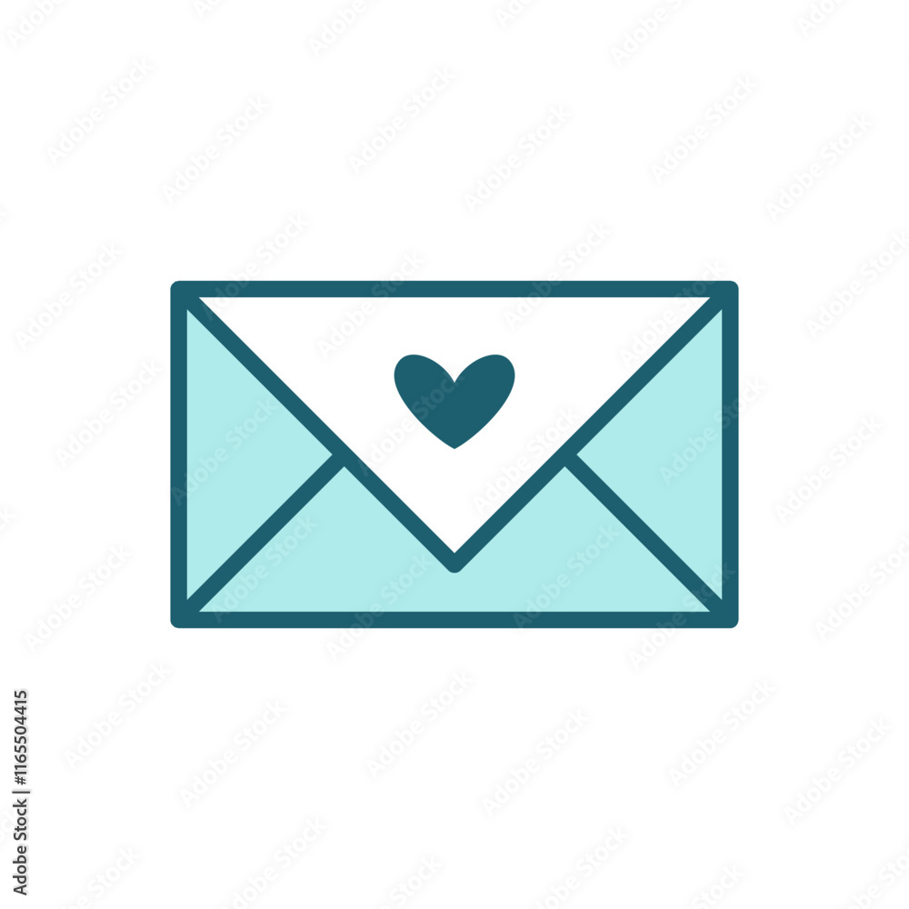 Vector envelope icon, flat design letter message symbol. Vector envelope icon, flat design letter message symbol.