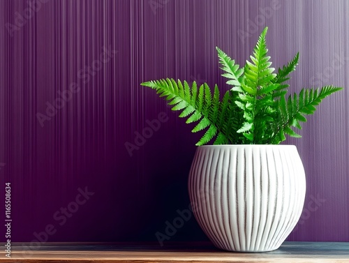 beautiful living room decoration leaf pot, on an elegant background photo