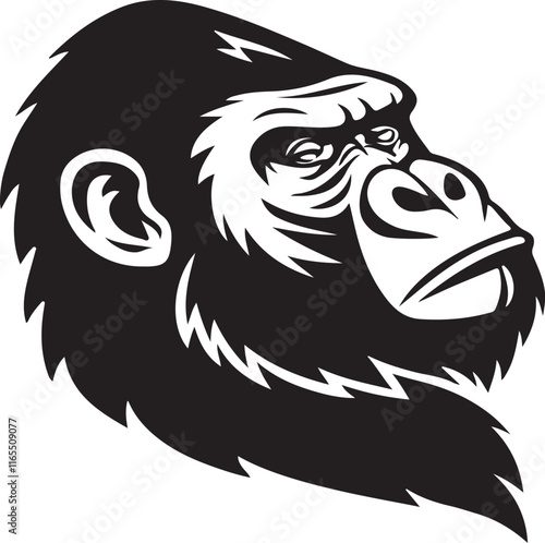 Wallpaper Mural Stylized Gorilla Head Vector Illustration Torontodigital.ca