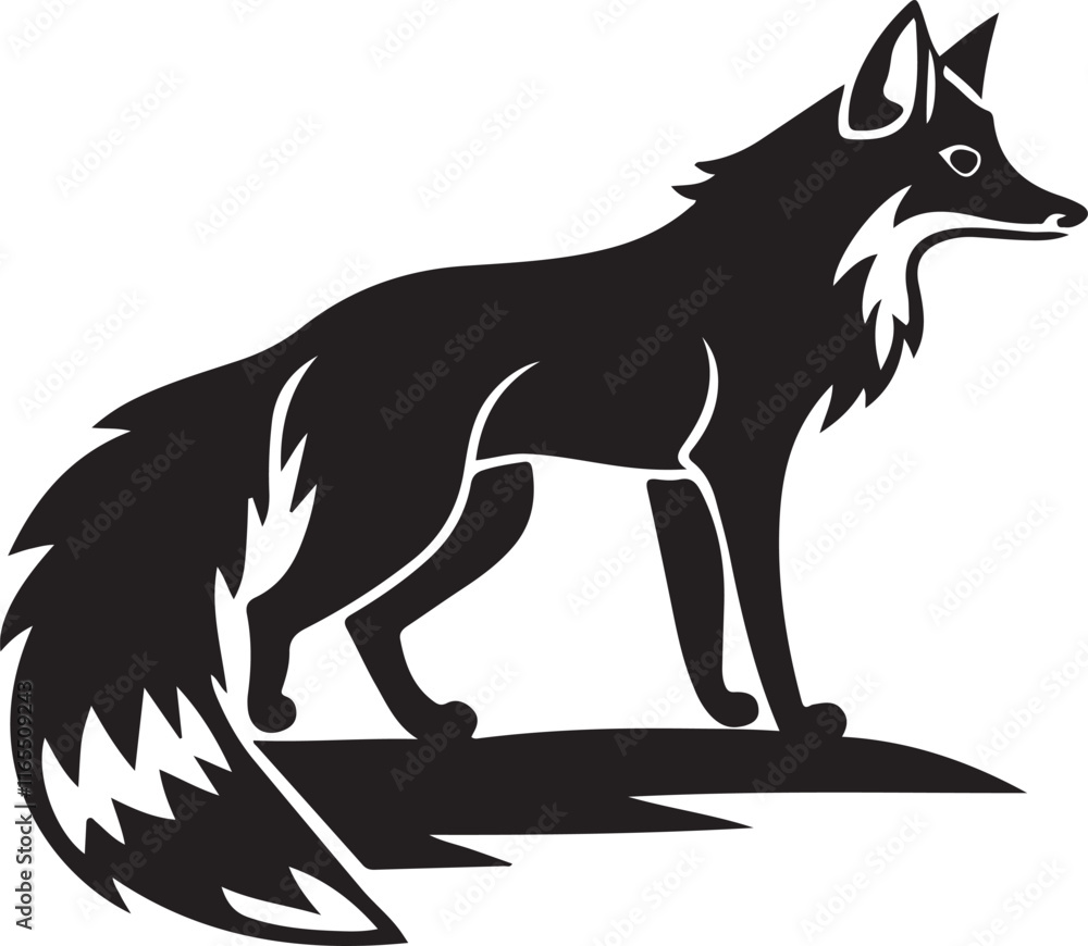 Fototapeta premium Elegant Fox Silhouette