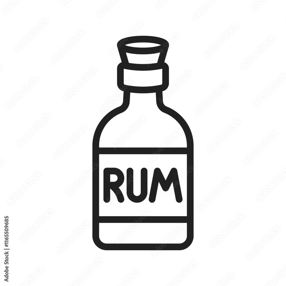 Rum icon vector image. Suitable for mobile apps, web apps and print media. Rum icon vector image. Suitable for mobile apps, web apps and print media.