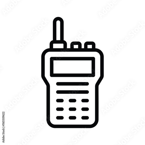 Two way radio communication, icon of walkie talkie in modern style