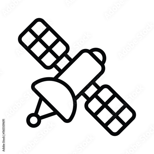 Satellite icon symbolizing space based global communication networks