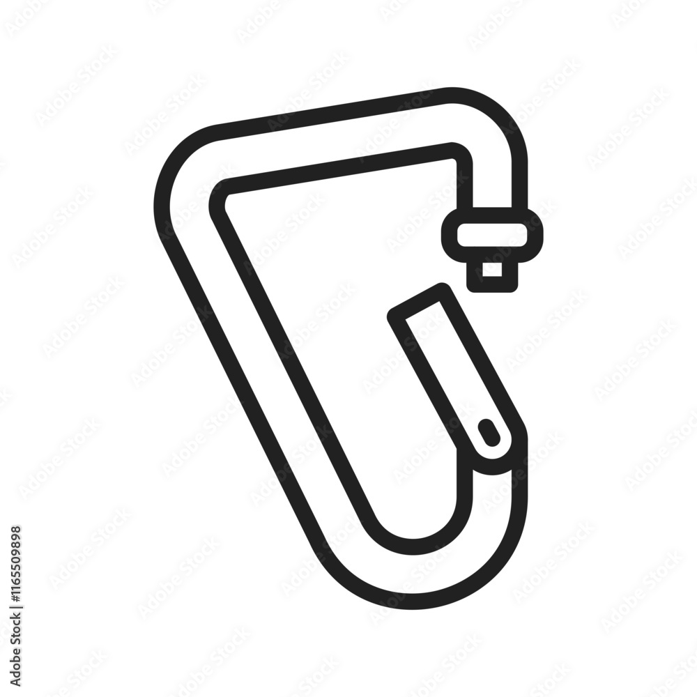 Carabiner icon vector image. Suitable for mobile apps, web apps and print media. Carabiner icon vector image. Suitable for mobile apps, web apps and print media.