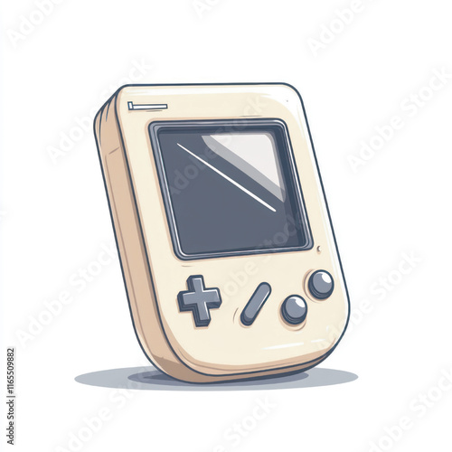 side view of a minimalist stick console game