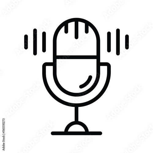 Voice recorder icon representing audio recording and communication