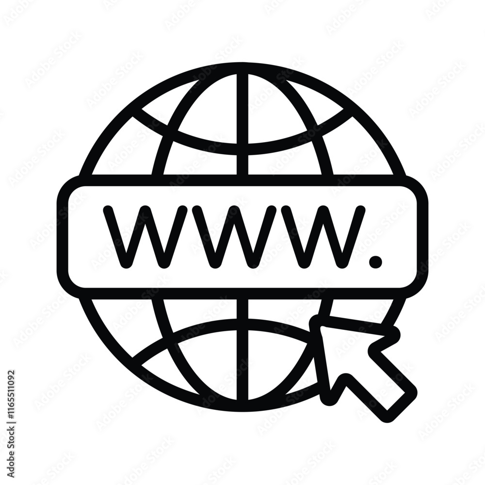 Website icon symbolizing digital communication and online presence Website icon symbolizing digital communication and online presence