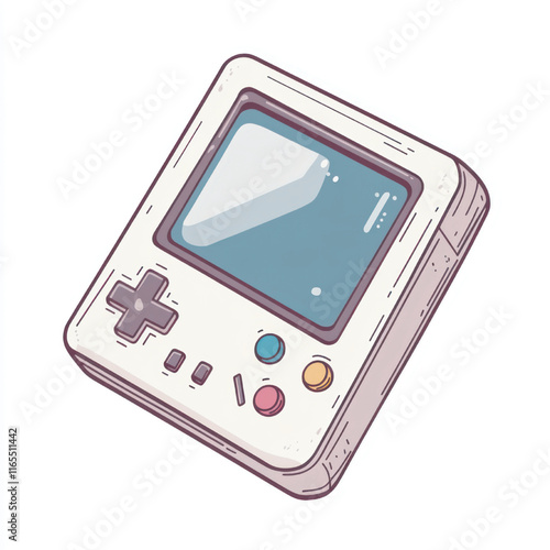 side view of a minimalist stick console game